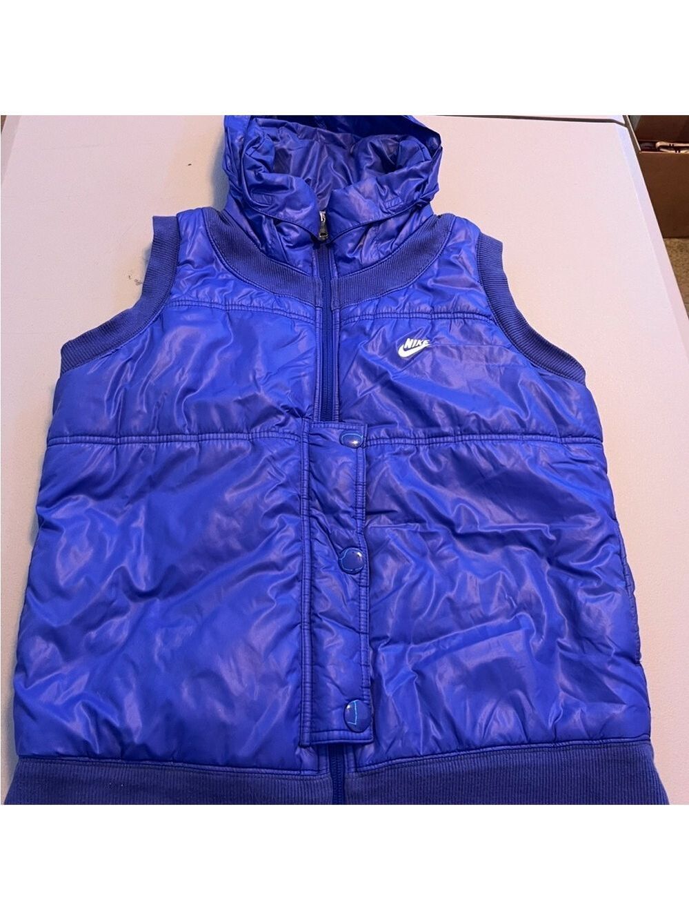 Nike Royal Blue Quilted Jacket Vest Large 12-14